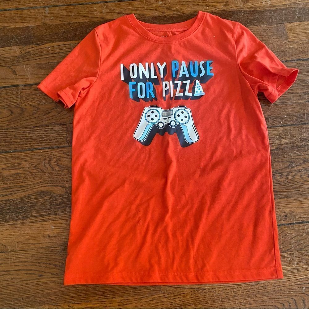 Cat& Jack Kids Red orange Graphic T-Shirt size large